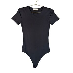Aritzia Babaton Contour Crewneck Short Sleeve Bodysuit‎ Black 2XS Aritzia Thong